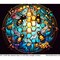 #97 CLEAR- 20oz - Bee Stained Glass 9.4" x 8" Pattern Vinyl Wrap